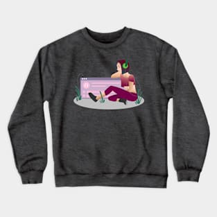 модная девушка Crewneck Sweatshirt